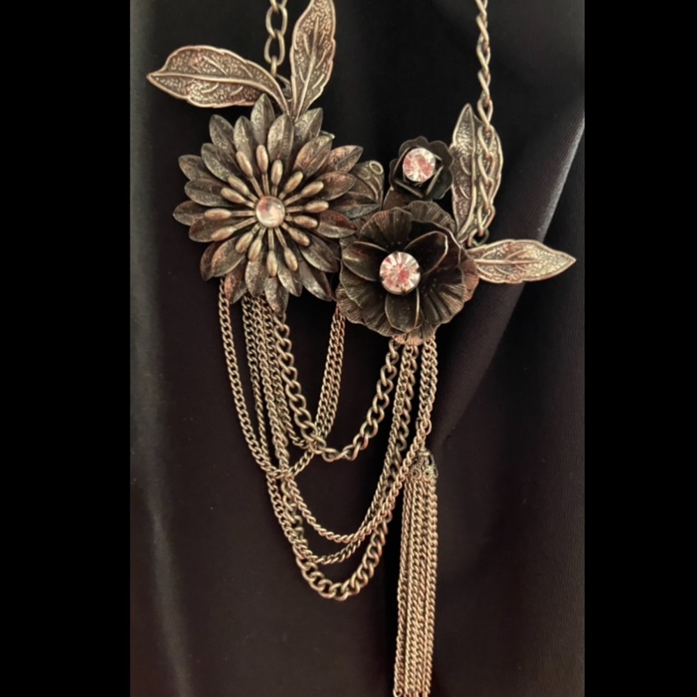 Chunky Floral Statement Necklace
